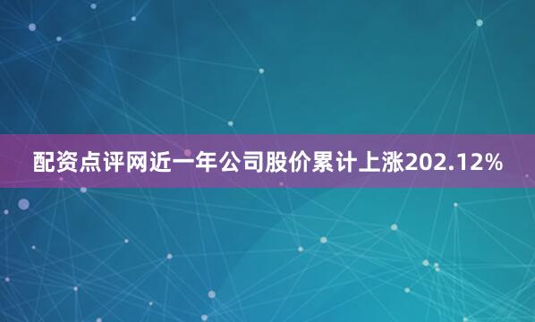 配资点评网近一年公司股价累计上涨202.12%