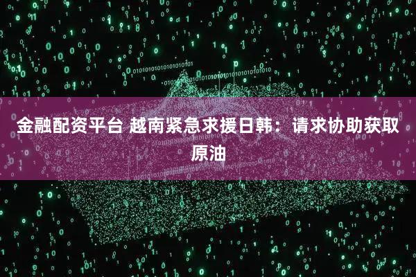 金融配资平台 越南紧急求援日韩：请求协助获取原油